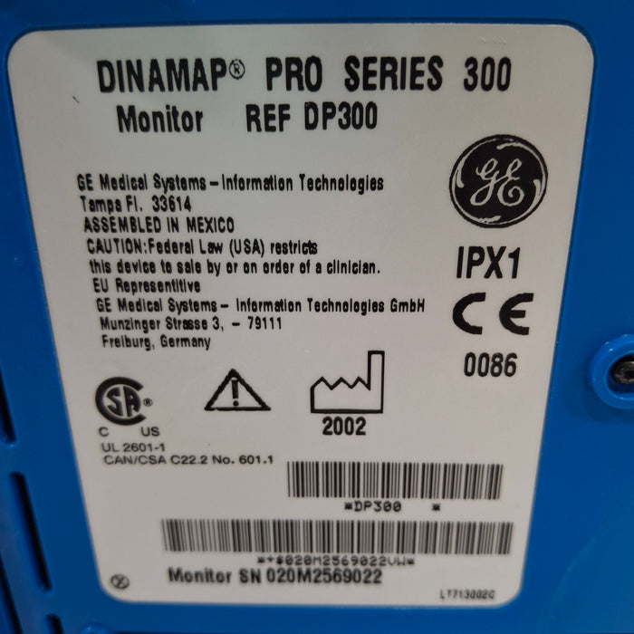 GE Healthcare Dinamap Pro 300 Vital Signs Monitor