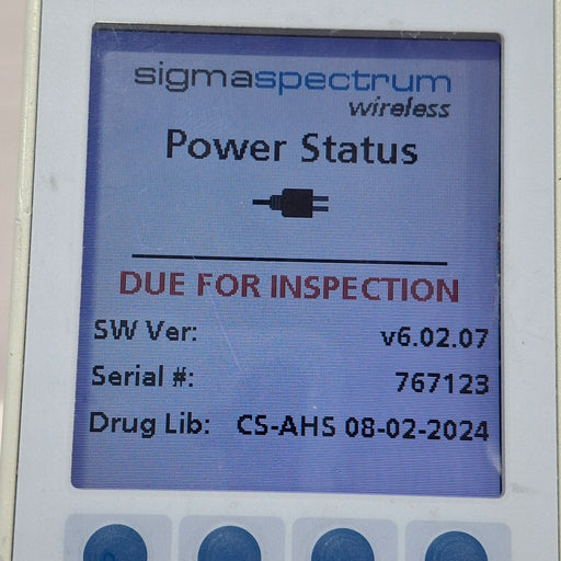 Baxter Baxter Sigma Spectrum 6.02.07 with B/G Battery Infusion Pump Infusion Pump reLink Online