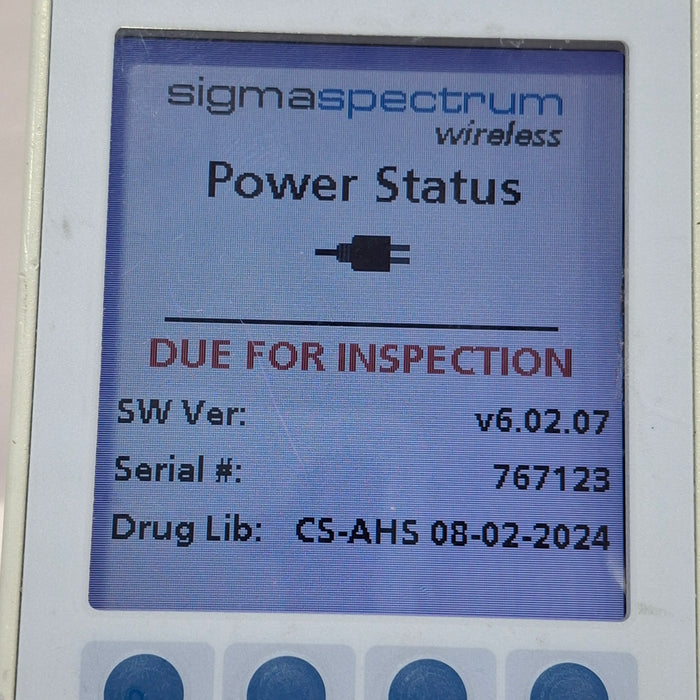 Baxter Baxter Sigma Spectrum 6.02.07 with B/G Battery Infusion Pump Infusion Pump reLink Online