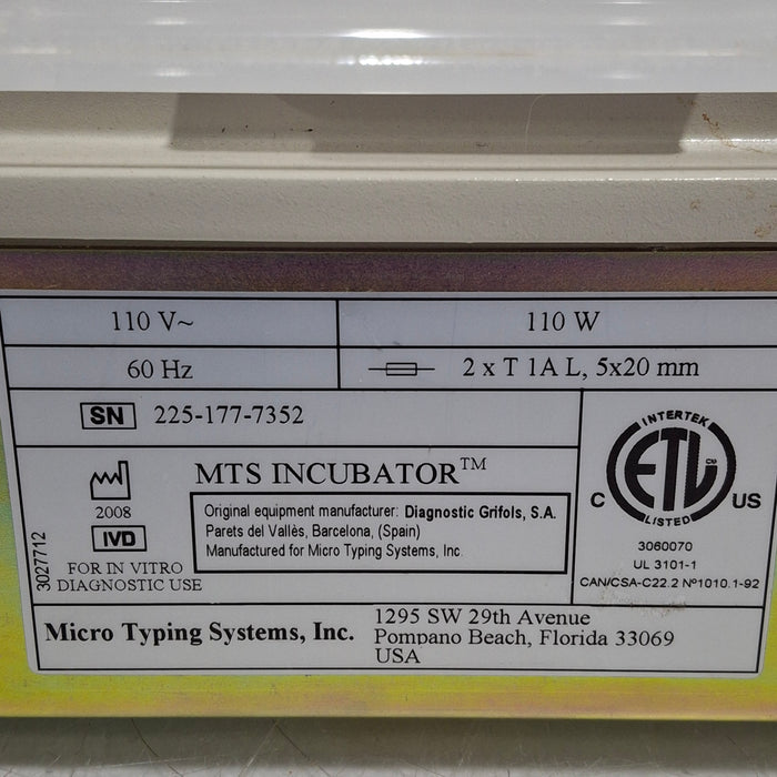 Ortho Clinical Diagnostics MTS Incubator