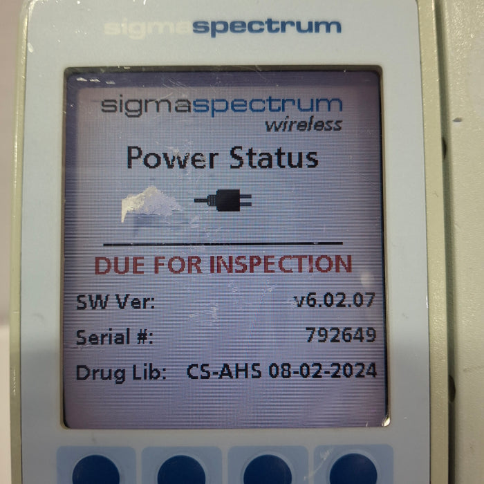 Baxter Baxter Sigma Spectrum 6.02.07 with B/G Battery Infusion Pump Infusion Pump reLink Online