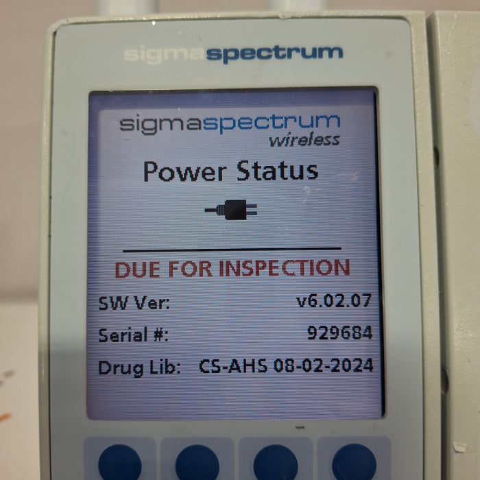 Baxter Sigma Spectrum 6.02.07 with A/B/G/N Battery Infusion Pump