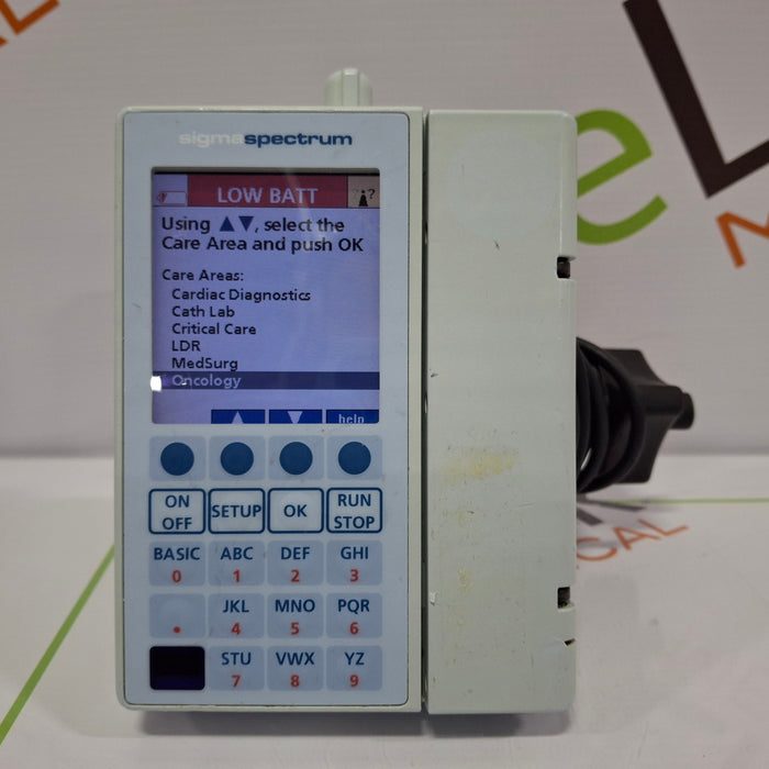 Baxter Sigma Spectrum 6.02.07 with B/G Battery Infusion Pump