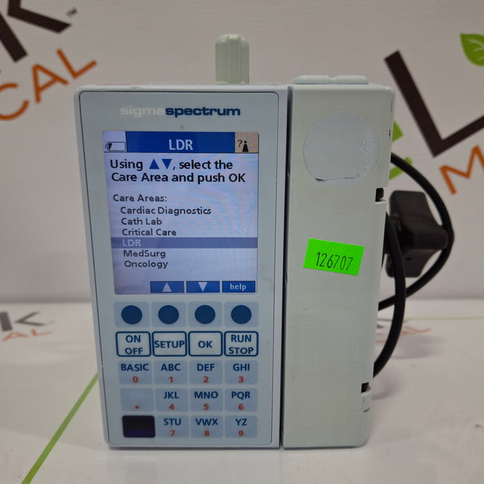 Baxter Sigma Spectrum 6.02.08 with B/G Battery Infusion Pump