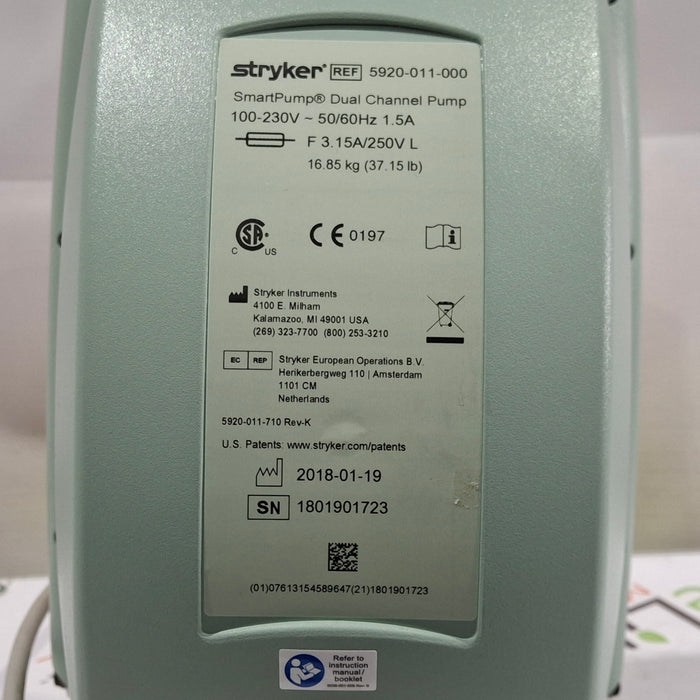 Stryker SmartPump Dual Channel Tourniquet