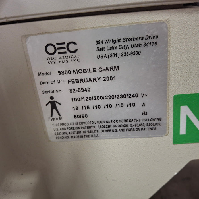 OEC Medical Systems 9800 C-Arm