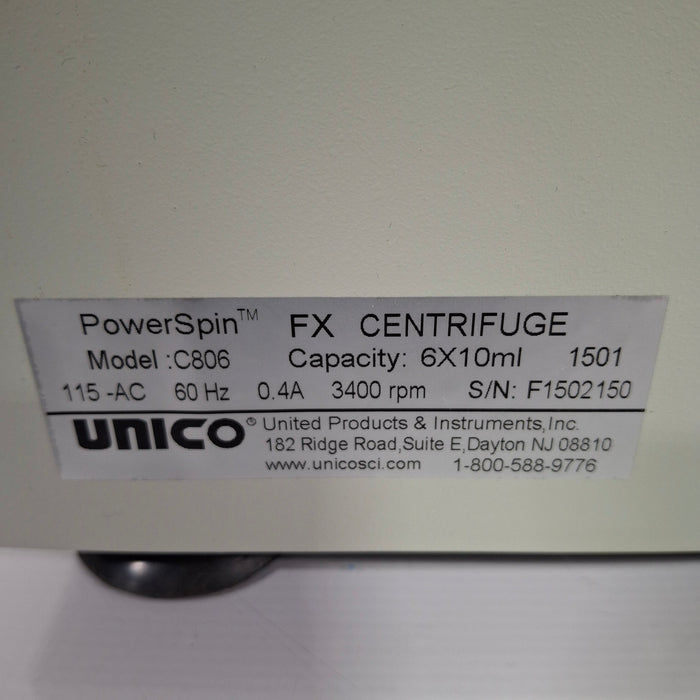 Unico PowerSpin FX Centrifuge