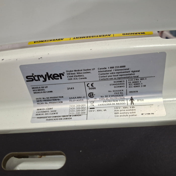 Stryker InTouch 2141 Critical Care Hospital Bed