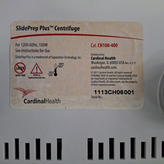 Cardinal Health SlidePrep Plus Centrifuge