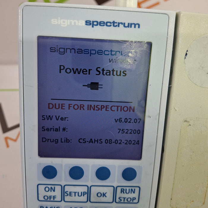 Baxter Sigma Spectrum 6.02.07 with B/G Battery Infusion Pump