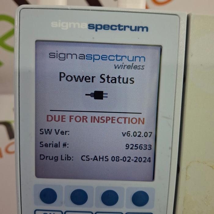 Baxter Sigma Spectrum 6.02.07 with A/B/G/N Battery Infusion Pump