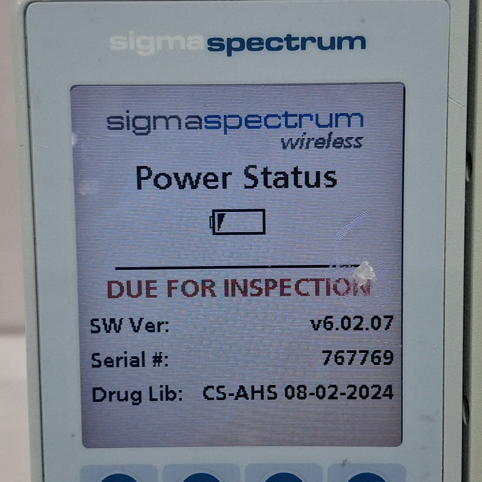 Baxter Baxter Sigma Spectrum 6.02.07 with A/B/G/N Battery Infusion Pump Infusion Pump reLink Online