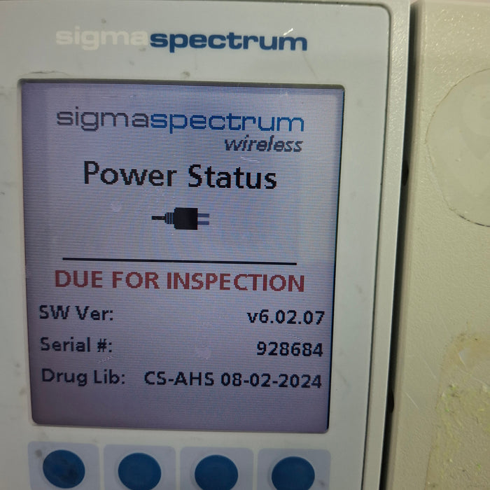 Baxter Sigma Spectrum 6.02.07 with A/B/G/N Battery Infusion Pump