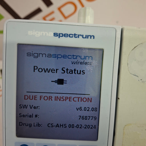 Baxter Baxter Sigma Spectrum 6.02.08 with B/G Battery Infusion Pump Infusion Pump reLink Online