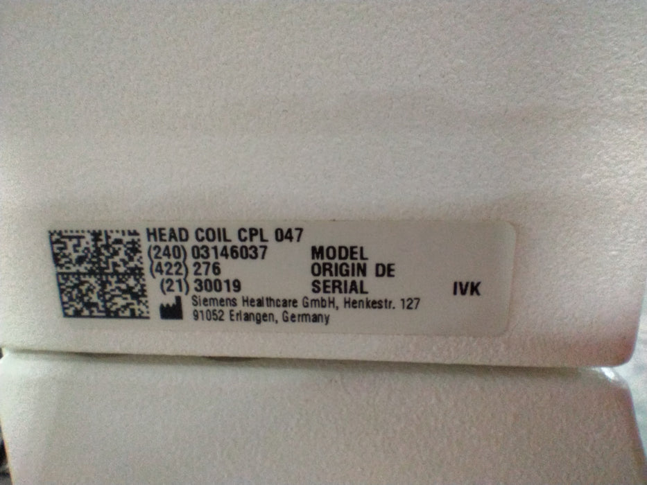 Siemens 03146037 CP Head Array Coil