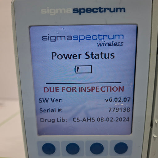 Baxter Baxter Sigma Spectrum 6.02.07 with B/G Battery Infusion Pump Infusion Pump reLink Online