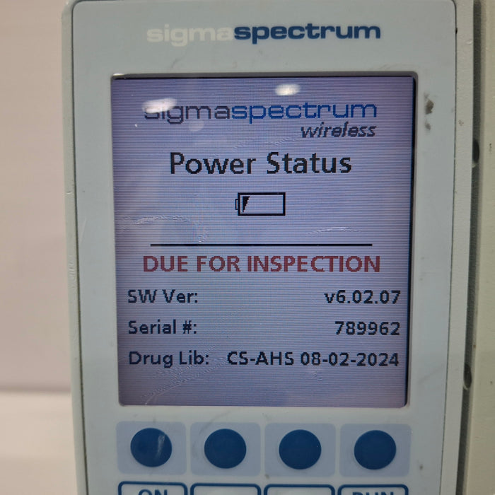 Baxter Sigma Spectrum 6.02.07 with B/G Battery Infusion Pump