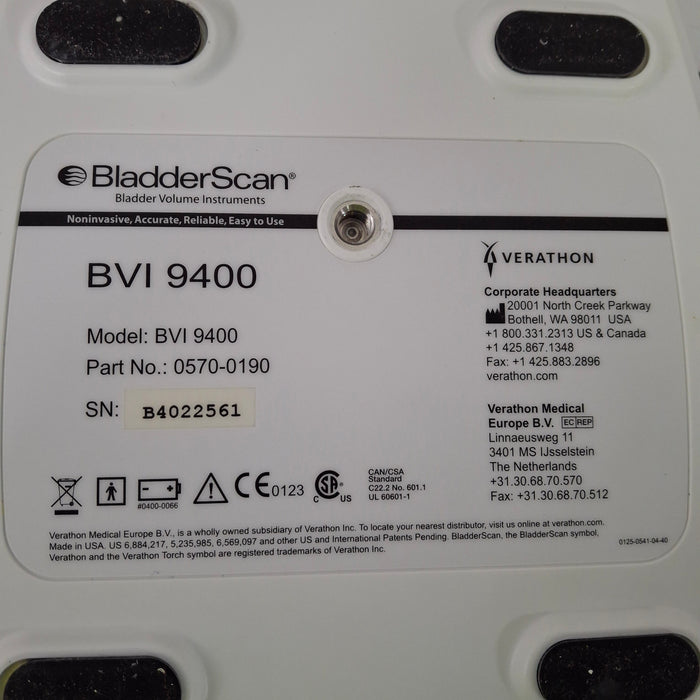 Verathon Medical, Inc BVI 9400 Bladderscan