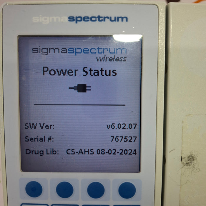 Baxter Sigma Spectrum 6.02.07 with B/G Battery Infusion Pump