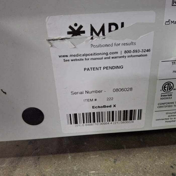Medical Positioning, Inc. EchoBed X 222 Imaging Table