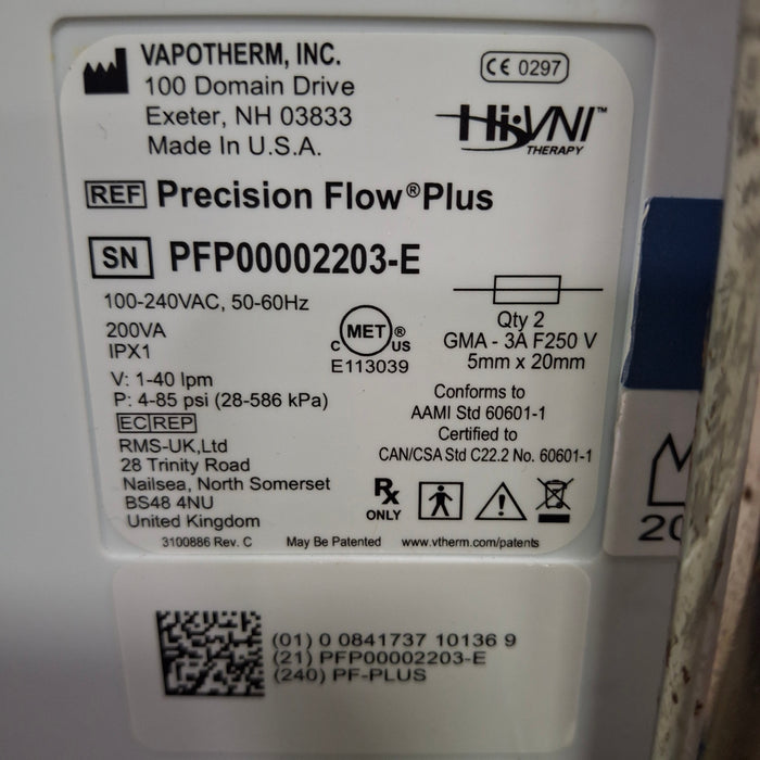 Vapotherm Precision Flow Plus Meter Humidifier