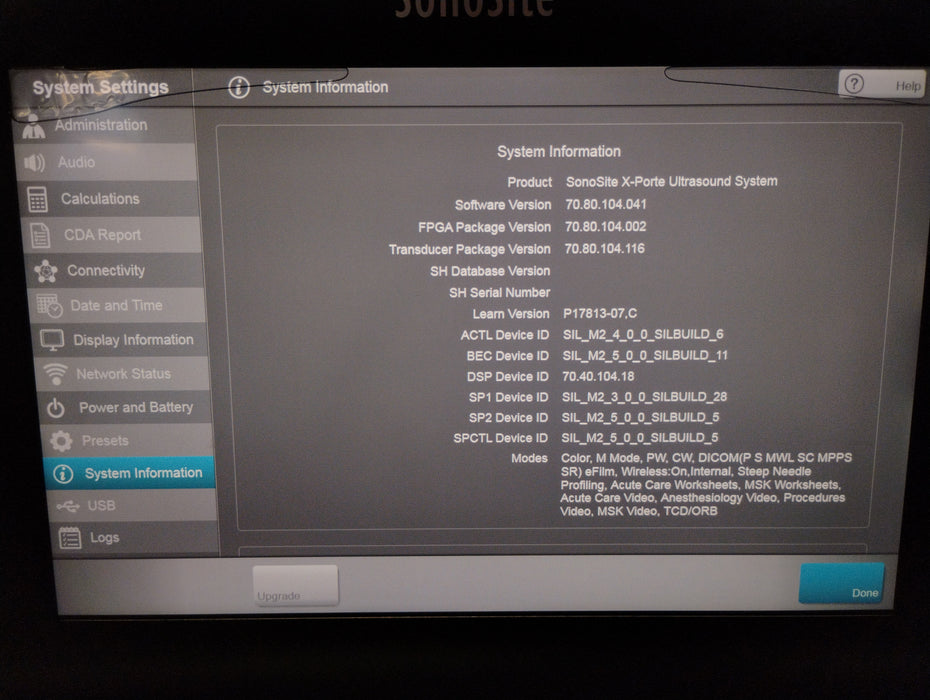 Sonosite X-Porte Ultrasound