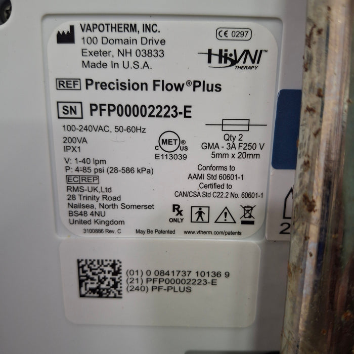 Vapotherm Precision Flow Plus Meter Humidifier