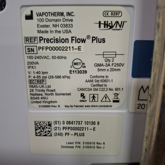 Vapotherm Precision Flow Plus Meter Humidifier