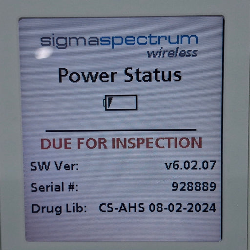 Baxter Baxter Sigma Spectrum 6.02.07 with B/G Battery Infusion Pump Infusion Pump reLink Online
