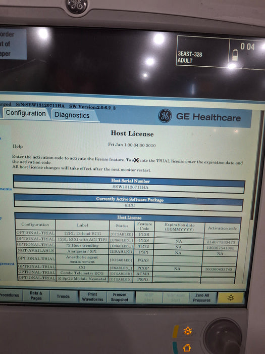 GE Healthcare Carescape B650 Critical Care Patient Monitor