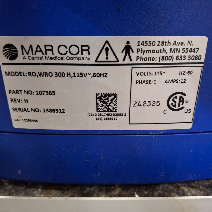 Mar Cor Purification RO, WRO 300H, 115V Rover, Dialysis Water Transport System