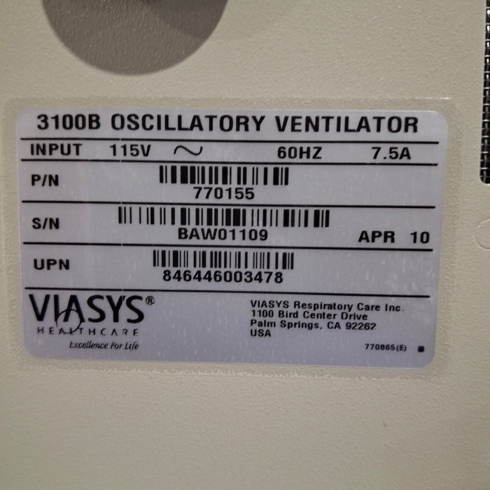 CareFusion CareFusion SensorMedics 3100B Ventilator Respiratory reLink Online