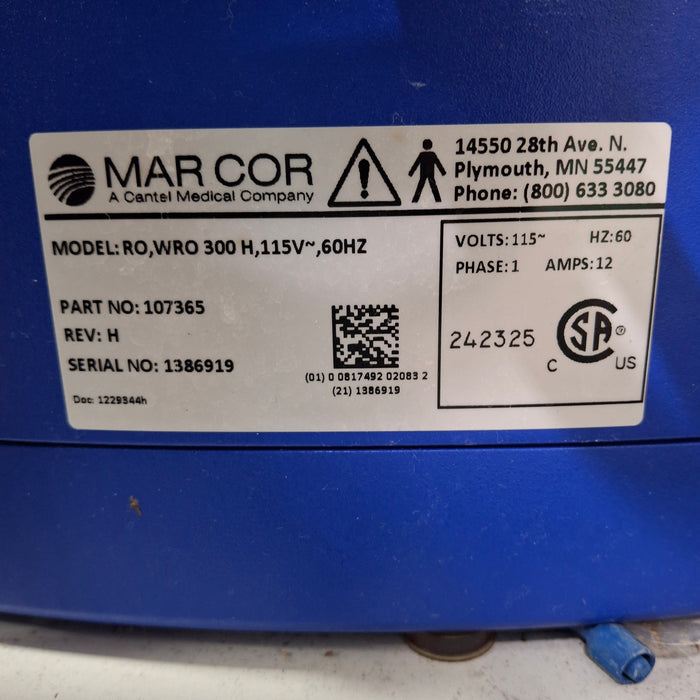 Mar Cor Purification RO, WRO 300H, 115V Rover, Dialysis Water Transport System