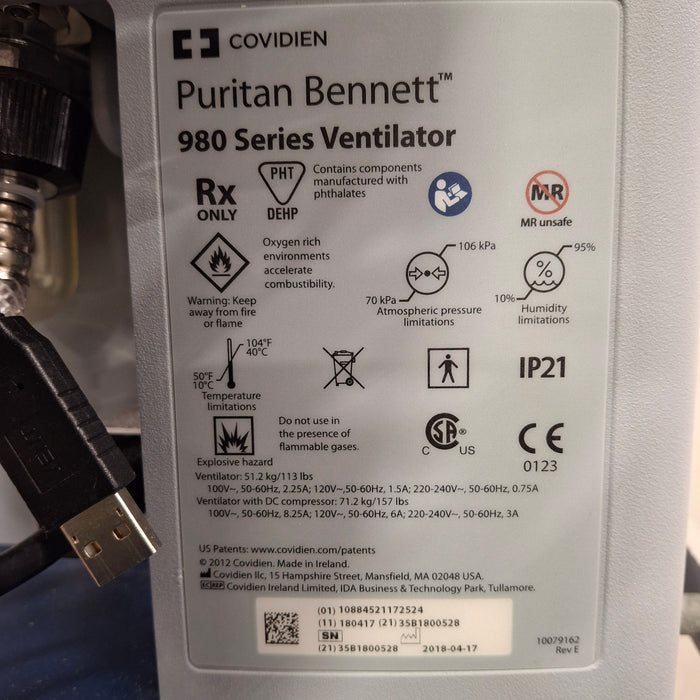 Puritan Bennett Puritan Bennett 980 Ventilator Respiratory reLink Online