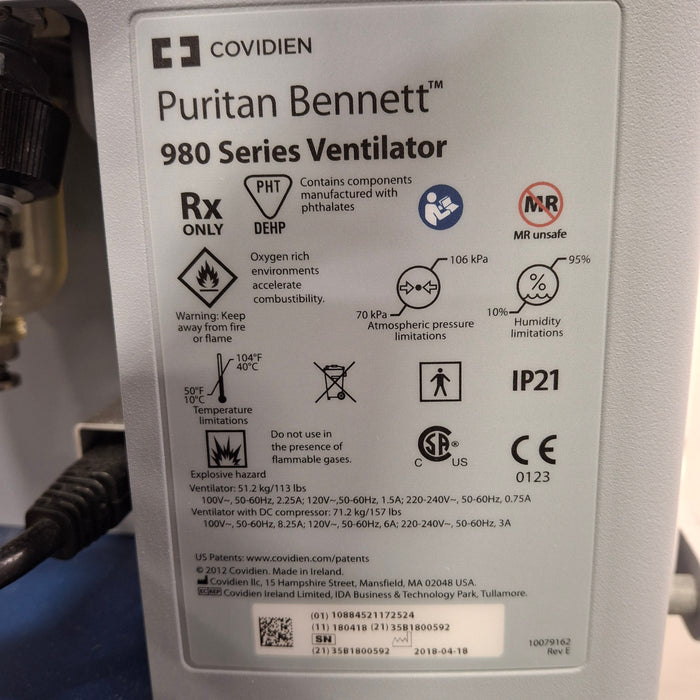Puritan Bennett Puritan Bennett 980 Ventilator Respiratory reLink Online