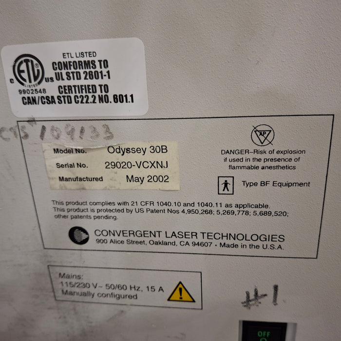 Convergent Laser Technologies Convergent Laser Technologies Odyssey 30B Laser Lasers reLink Online