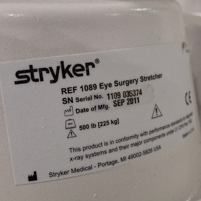Stryker 1089 Eye Surgery Stretcher
