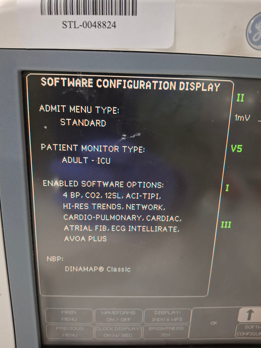 GE Healthcare Dash 4000 - Masimo SpO2 Patient Monitor