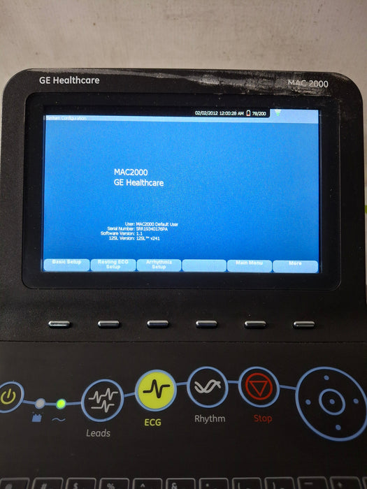 GE Healthcare MAC 2000 ECG