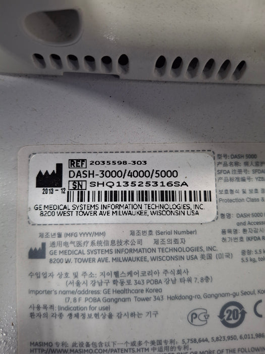 GE Healthcare GE Healthcare Dash 5000 - Masimo SpO2 Patient Monitor Patient Monitors reLink Online