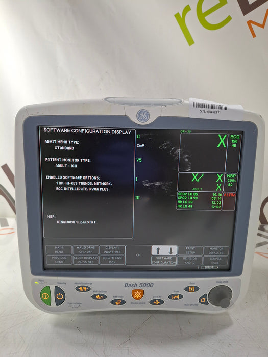 GE Healthcare Dash 5000 - Masimo SpO2 Patient Monitor