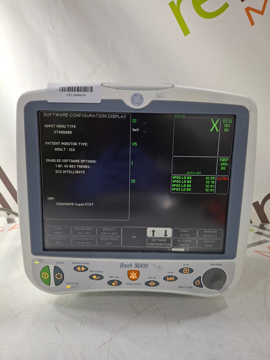 GE Healthcare Dash 5000 - Masimo SpO2 Patient Monitor