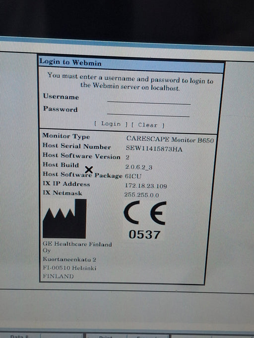GE Healthcare GE Healthcare Carescape B650 Critical Care Patient Monitor Patient Monitors reLink Online