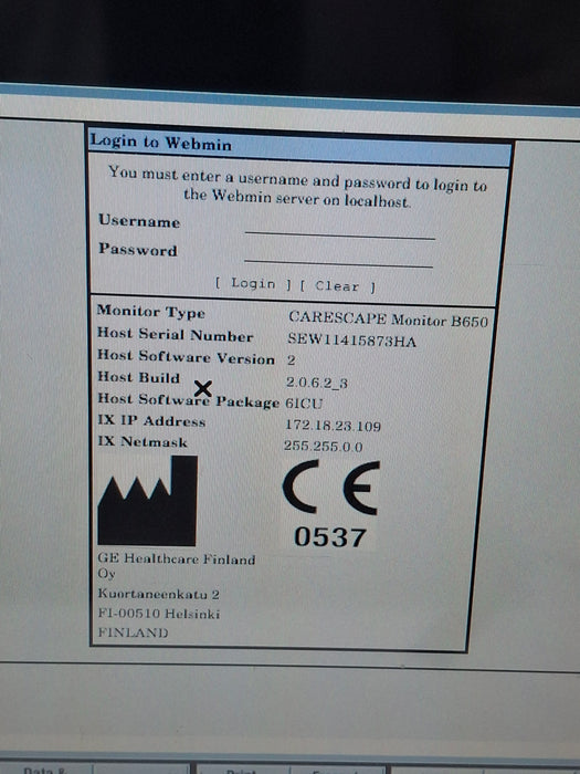 GE Healthcare GE Healthcare Carescape B650 Critical Care Patient Monitor Patient Monitors reLink Online