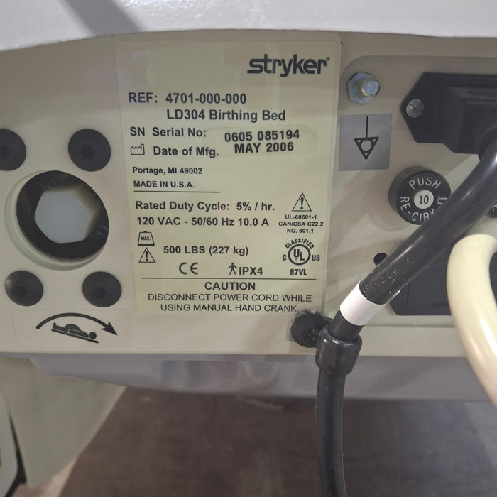 Stryker LD304 Birthing Bed
