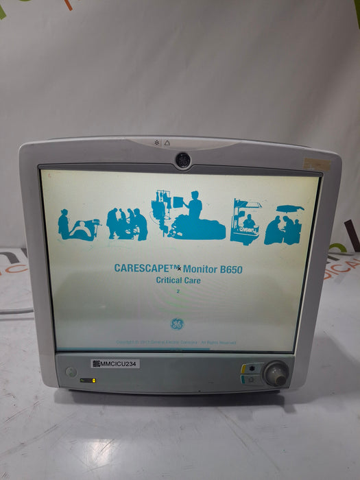 GE Healthcare Carescape B650 Critical Care Patient Monitor
