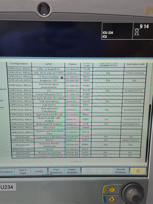 GE Healthcare Carescape B650 Critical Care Patient Monitor