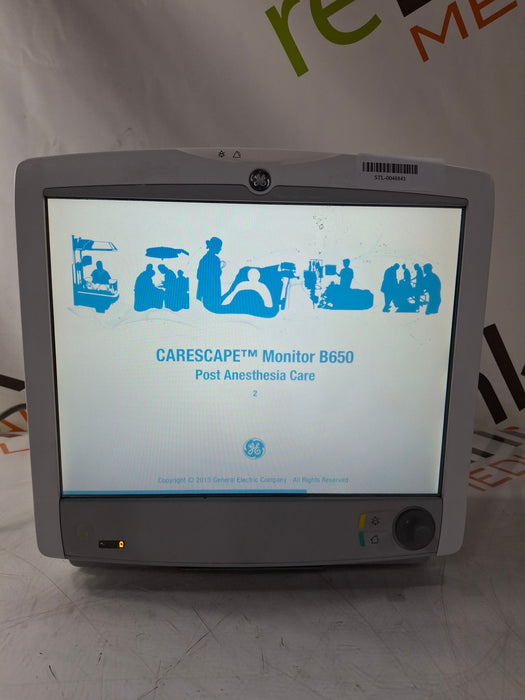 GE Healthcare Carescape B650 Post Anesthesia Care Patient Monitor