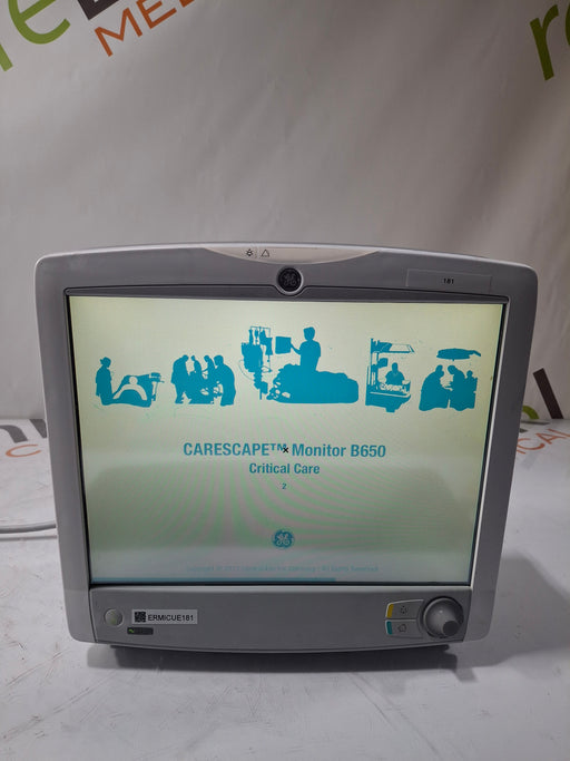 GE Healthcare GE Healthcare Carescape B650 Critical Care Patient Monitor Patient Monitors reLink Online