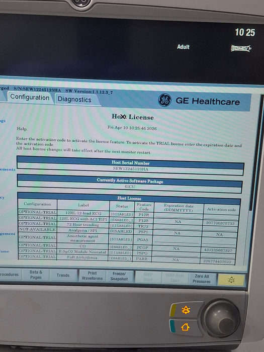 GE Healthcare Carescape B650 Critical Care Patient Monitor